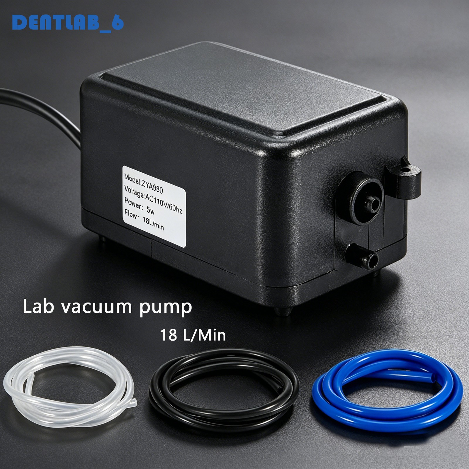 Portable Lab vacuum pump Oil Free Diaphragm Vacuum Pump Adjustable 18L/min New