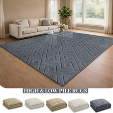 Modern Non Slip Large Area Rugs Living Room Bedroom Carpet Hallway Runner Mat UK