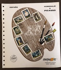 SPAIN, Sheet "Pablo PICASSO ", « Barnafil'78 », Philatelic Exhibition, 1978