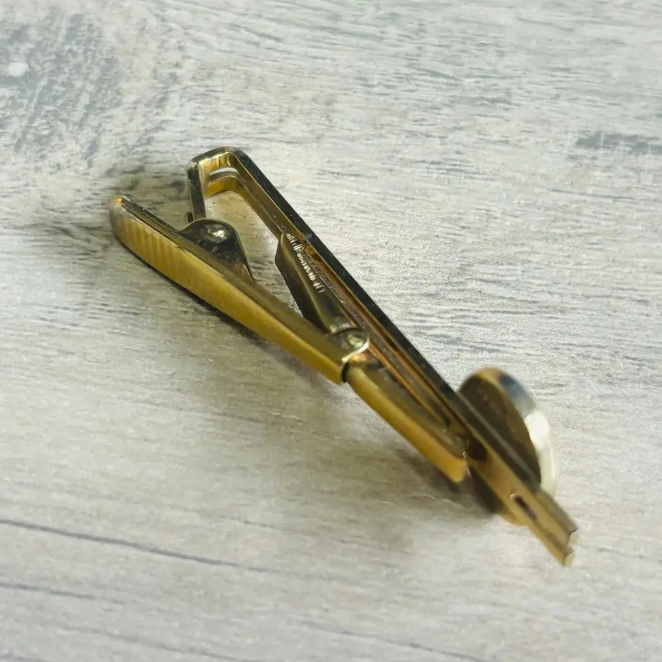 Cartier Puños Gemelos Corbata Pin Set Oro Amarillo Raro Usado Buen Estado De Colección Foto 3 de 4