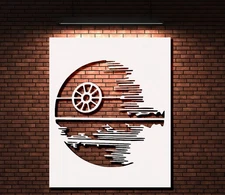 Star Wars Death Star Stencil Reusable Mylar Template for Airbrush DIY Crafts #27