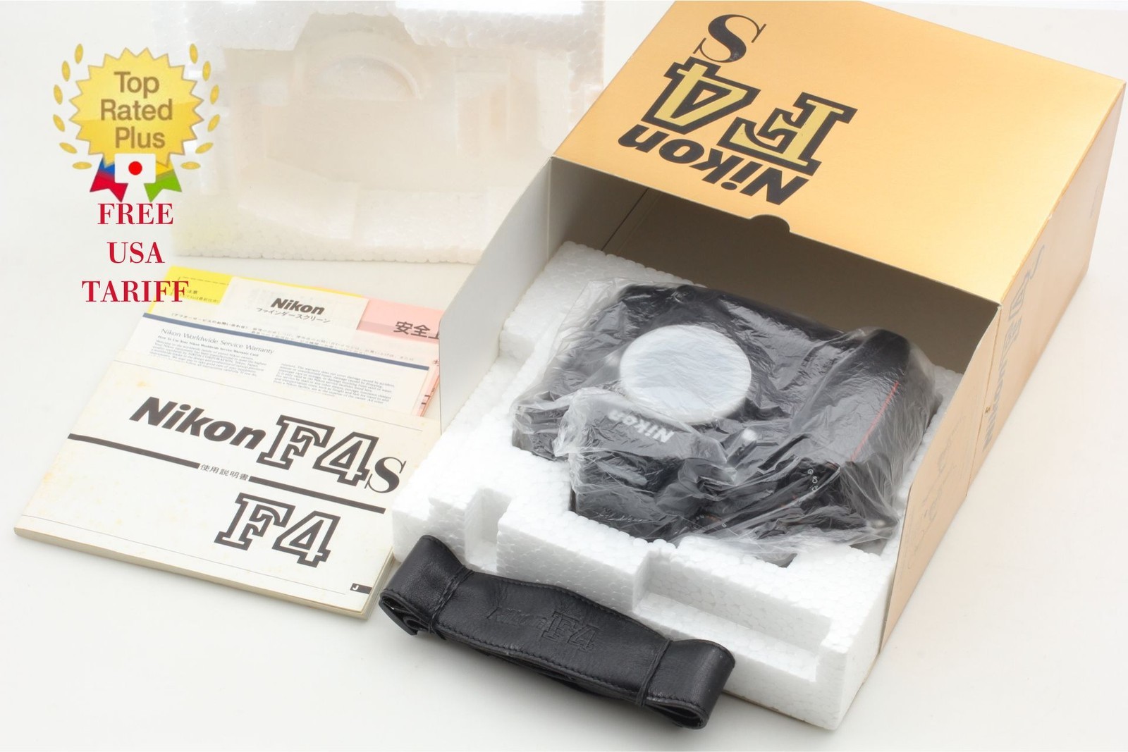 SN/258xxx [ MINT in Box ] Nikon F4S F4 35mm Film Camera Black Body From JAPAN