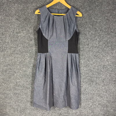 casual jessica howard dresses Jessica Howard Dress Women 8 Gray Sheath Midi Zipper Sleeveless Cotton  Casual