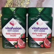 2 - Vitafusion Soft Chews Daily Wellness Multi Berry Fusion 30 Chews Exp: 12/25