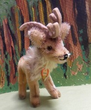 Steiff Mohair Reindeer - 5", Germany, Chest Tag, Germany