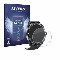 "Savvies Schutzglas FüR Yuede Smartwatch 1.43\" (Rund) Echt Glas Panzer Display"
