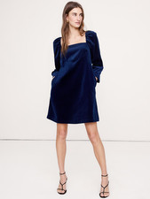 Banana Republic - Velvet Puff-Sleeve Mini Dress NWT