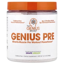 2 X The Genius Brand, Genius Pre, Grape Limeade, 11.92 oz (338 g)