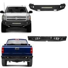 For 2007-2013 Chevy Silverado 1500 Front Rear Bumper Combo W4x 18w Led Lights