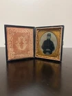 Tintype Civil War Soldier 1/6th Plate In Full Case