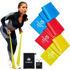 Fitnessbänder Widerstandsbänder 3er-Set Yoga Pilates Krafttraining Gymnastik