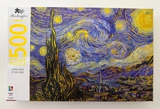 Hinkler Mindbogglers Gold Starry Night By Van Gogh 500 Piece Puzzle