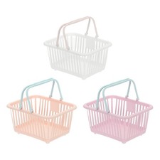 3PCS Mini Shopping Baskets with Handles Small Tiny Baskets, White Pink Purple