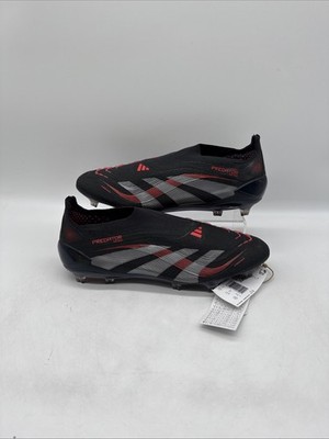 Adidas Predator Elite Laceless FG Fußballschuhe Rot Schwarz UK 9 EU 43 1/3 NEU