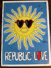 Republic Of Love Rave Flyer , A5 , 90s