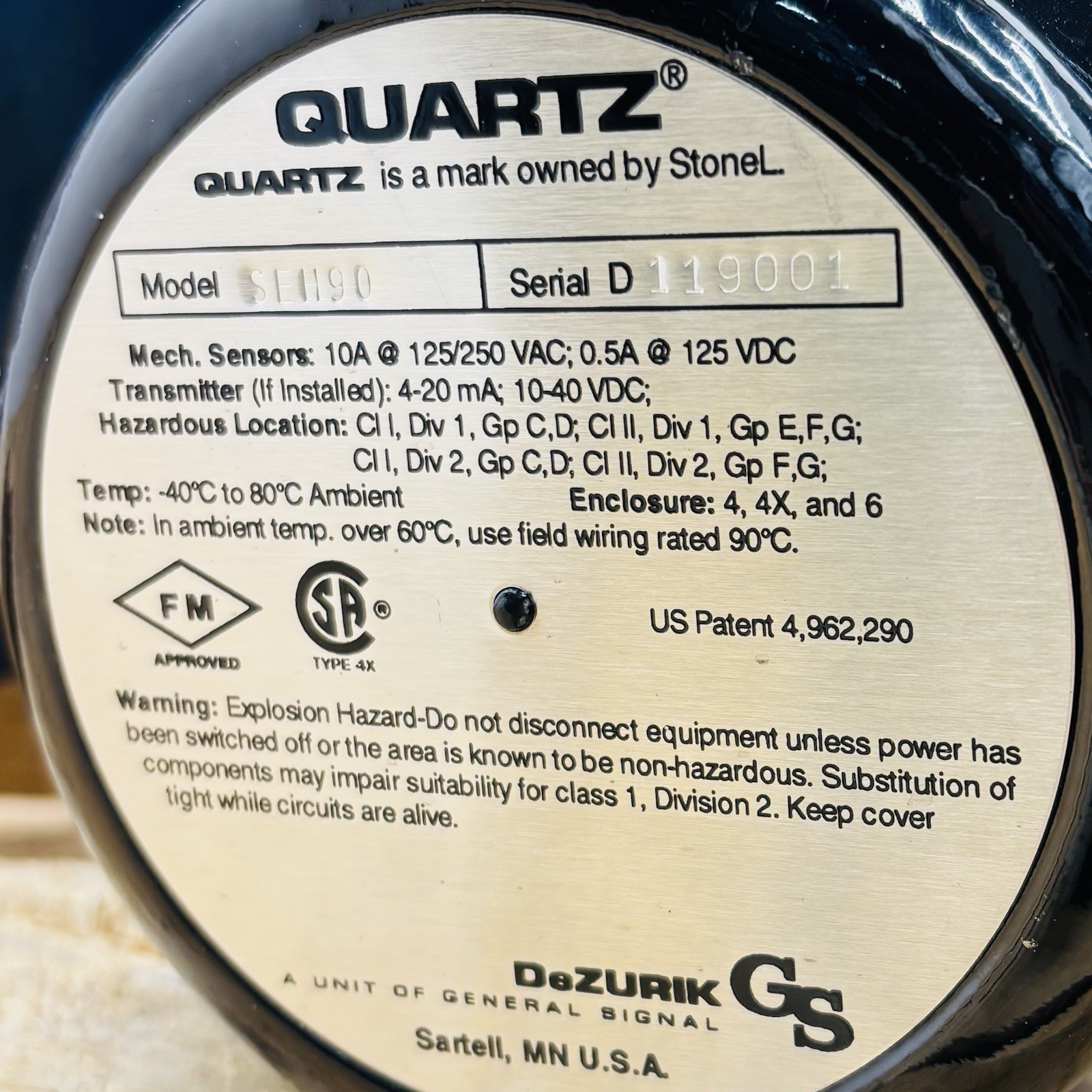 DeZURIK 8" 150# BHP 316 SS Butterfly Valve with Actuator & Controls