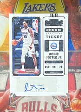 2022-23 Panini Contenders Michael Foster Jr RC Ticket Auto #154 Rookie