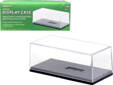 Collectible Acrylic Display Show Case with Black Plastic Base for 1/64 Scale by