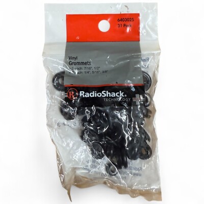 Radio Shack 640-3025 Vinyl Grommets 1/2'' 5/16'' 3/8'' 7/16   1/4'' Pkg 31  - NEW