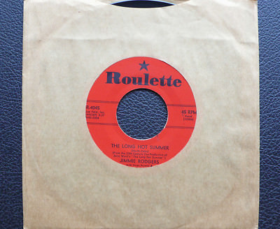 7'' Jimmie Rodgers - The Long Hot Summer - US Roulette