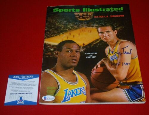 JERRY WEST Los Angeles Lakers signed SPORTS ILLUSTRATED Magazine HOF 1980 BAS - Picture 1 of 9