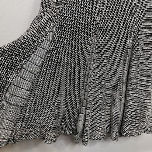 Damianou Vintage Silver Metallic Sleeveless Mermaid Maxi Dress Size M - Picture 8 of 8