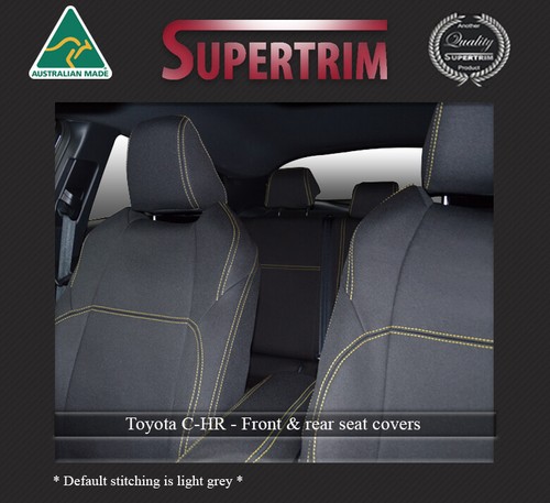 Premium neoprene waterproof front seat covers fit Toyota C-HR (2017 - Now) - Picture 4 of 9