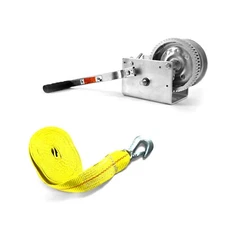 Boat Trailer Winch and Strap Dutton-Lainson 2 Speed 3200 lbs Tuff Plate Finish