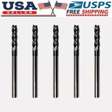 New 10 PCS - 1/8" 4 FLUTE CARBIDE END MILL - TiALN COATED USA