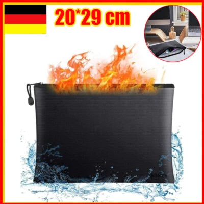 Feuerfeste Dokumententasche Feuersichere Geldkassette Lagerung Wasserdicht Safe