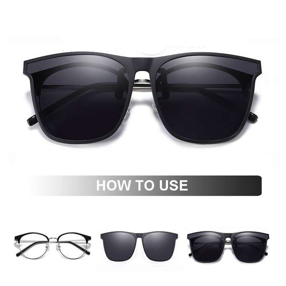 Polarized Lens Clip on Sunglasses Flip Up Glasses Photochromic Driving