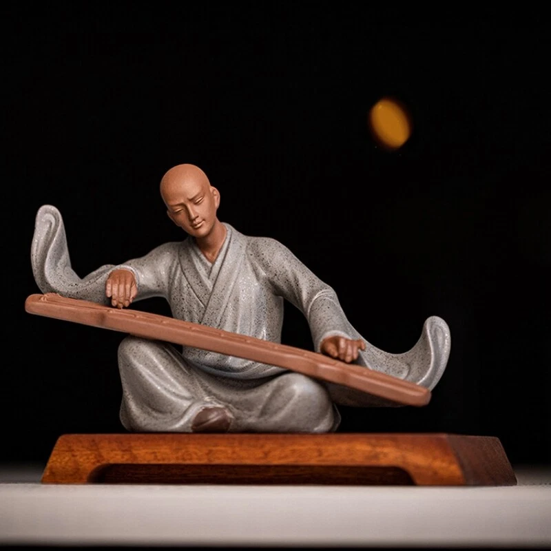 Handmade Figurine Statue Purple Clay Tea Pet Zen Style Artware Study Decoration - Image 3 of 4