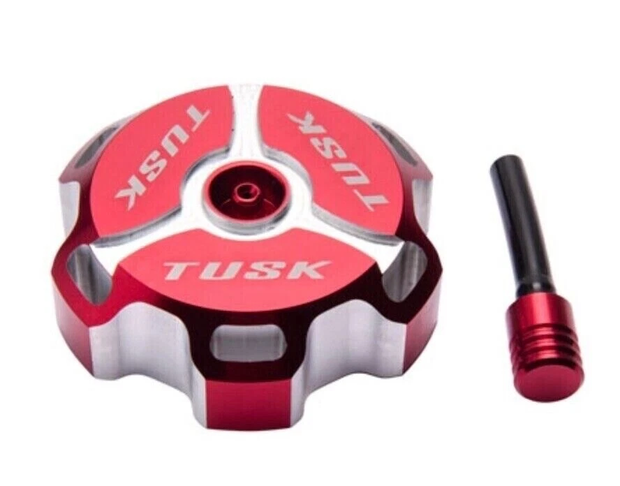 Tusk Gas Cap 2005–2009 Honda CRF450X CRF 450X Fuel Petrol Tank Aluminum Lid Red - Image 4 of 4