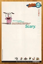 2001 Cartoon Network Fridays Print Ad/Poster Courage the Cowardly Dog 00s Kid TV