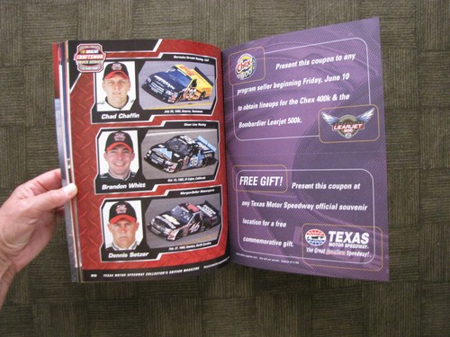 Texas 2005 June Motor Speedway Collector's Edition mit Pullout Lear Jet / Chex Add - Bild 10 von 12