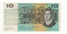 1972 Comm. of Australia $10 Banknote - Phillips/Wheeler - R304 - Fine - # 32828