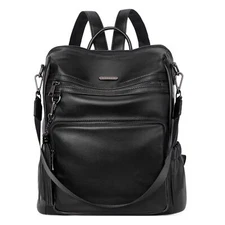 CLUCI Backpack Purse for Women Black Backpack Leather Large Travel Fashion