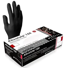 1000 XS Extra Small Black Nitrile Gloves 3.2 mil Disposable Exam Latex Free 5 Bx
