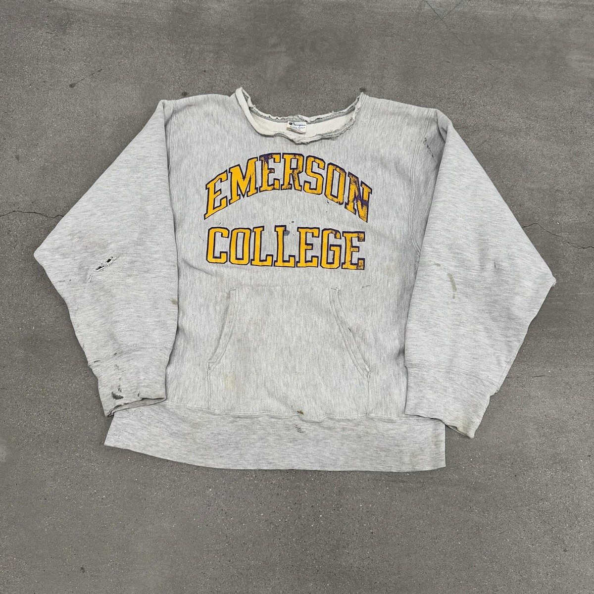 Vtg 80s 90s Champion Reverse Weave Sweatshirt Missing Hood