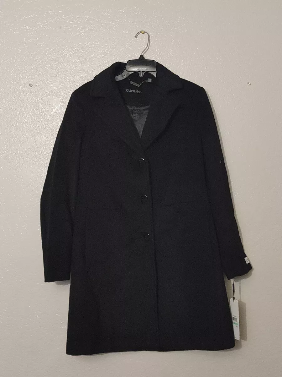 Calvin klein women's classic deals cashmere wool blend coat