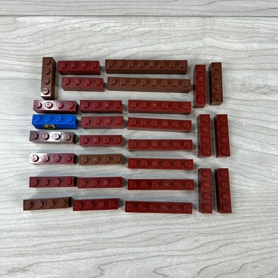 LEGO 25+ Rectangle Bricks Lot Various Colors 1x4 1x6 1x8 Used Nice Clean