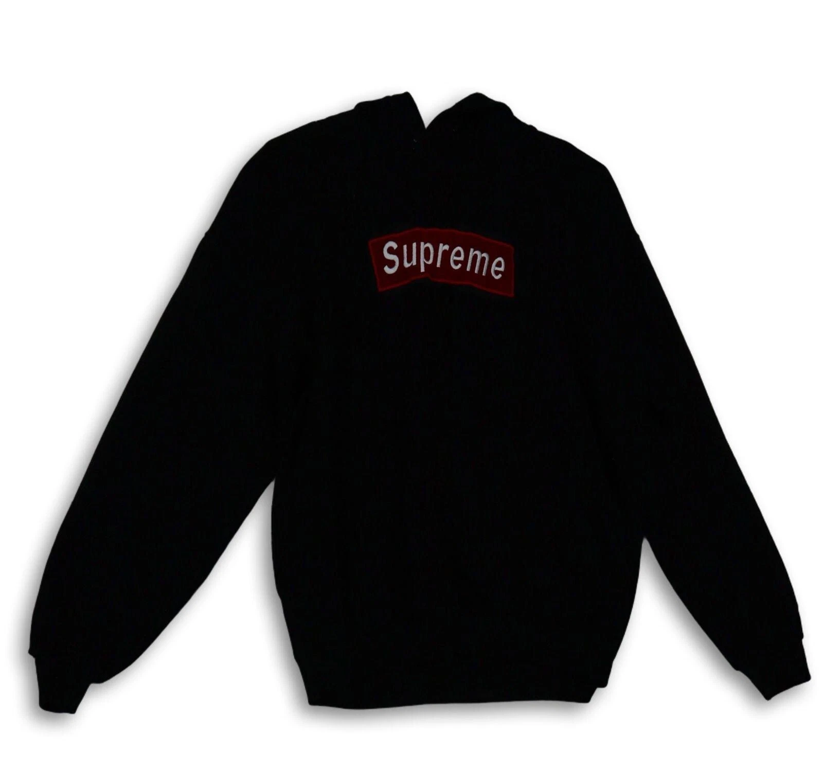Boîte brodée Supreme Origina logo sweat à capuche noir taille L