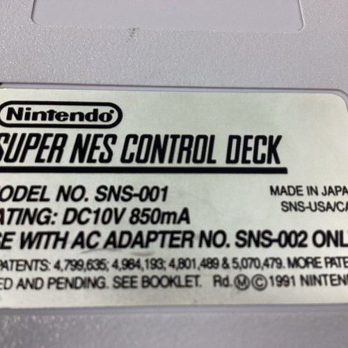 Super Nintendo SNES SNS-001 Console + SNS-005 Super Controller No Power Supply - Picture 5 of 9