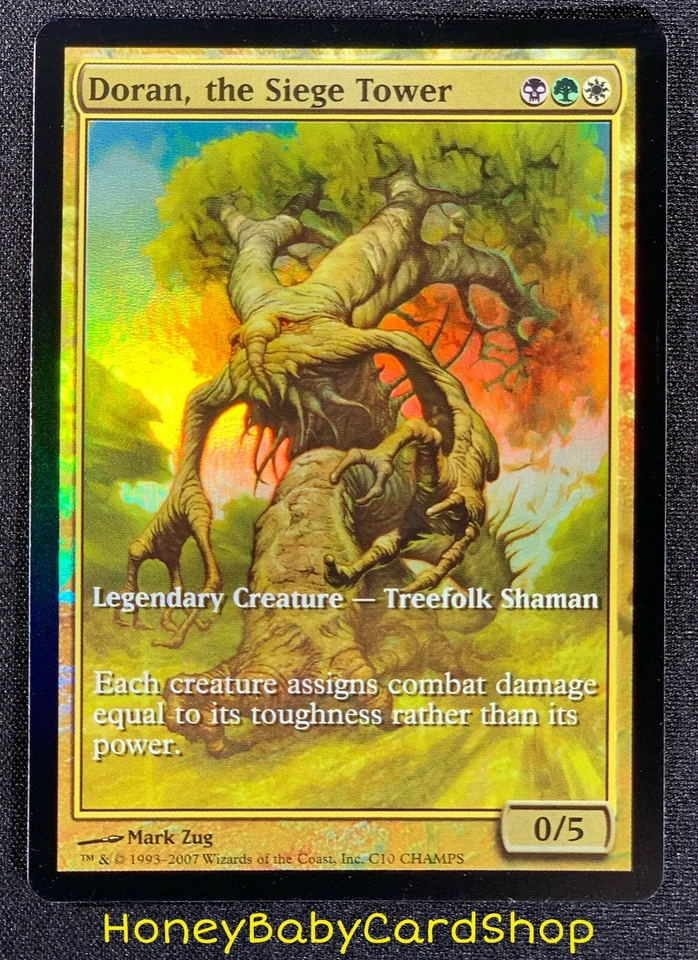 MTG CHAMPS Promos 2007 Doran, the Siege Tower NM Rare Full Art CHAMPS Foil - Image 2 of 3