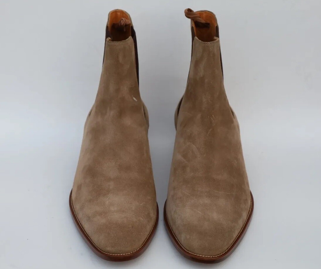 Saint Laurent Wyatt Chelsea Boots Size 45/ US 12 in Sigaro