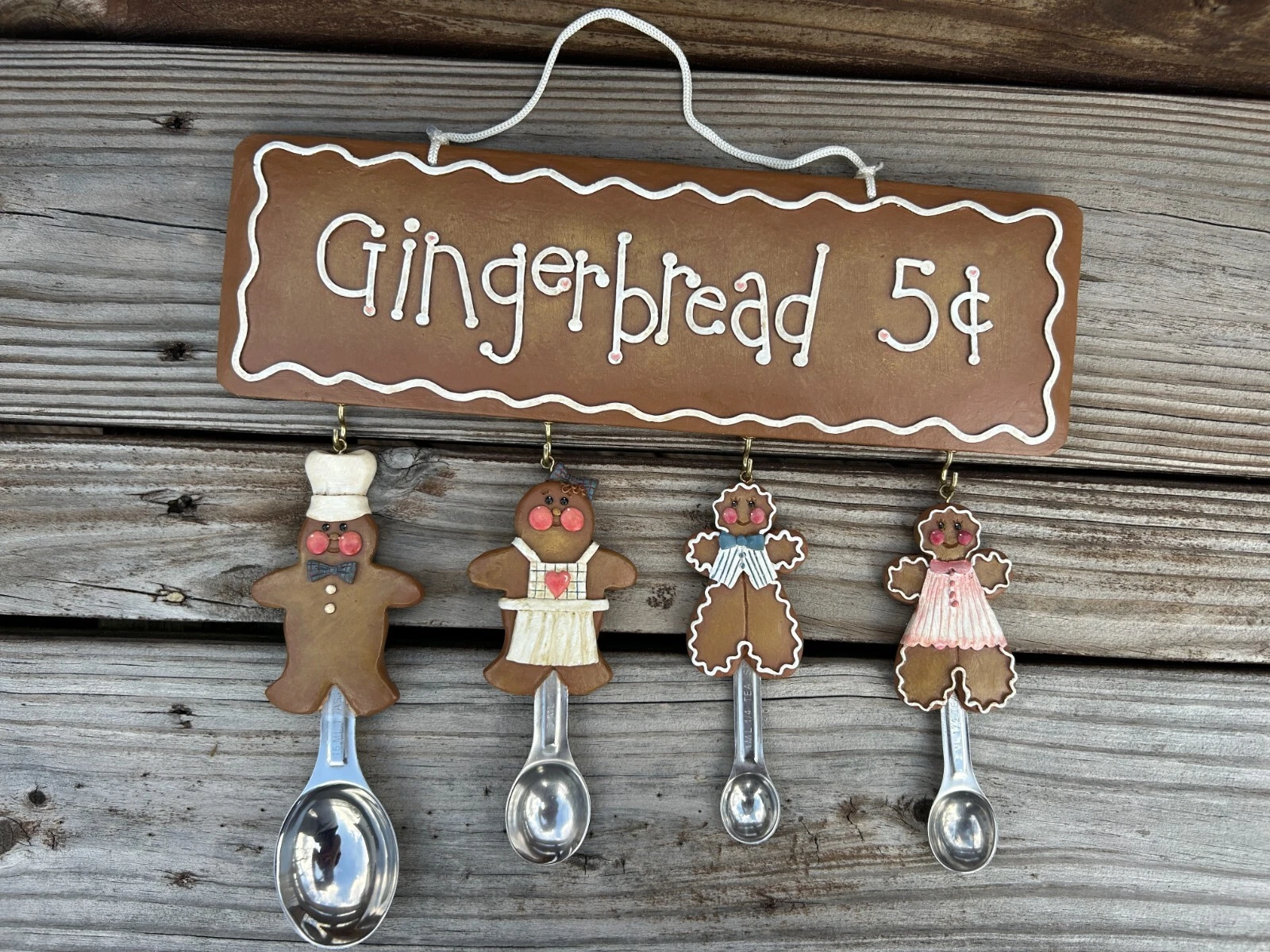 vintage Gingerbread 5¢ Cookie Measuring Spoons Set Sweet Measures House of Lloyd