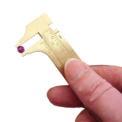 Brass Sliding Gauge 85mm Pocket Caliper Vernier 3.3 Inch & mm Jewelry Tool - Picture 2 of 5