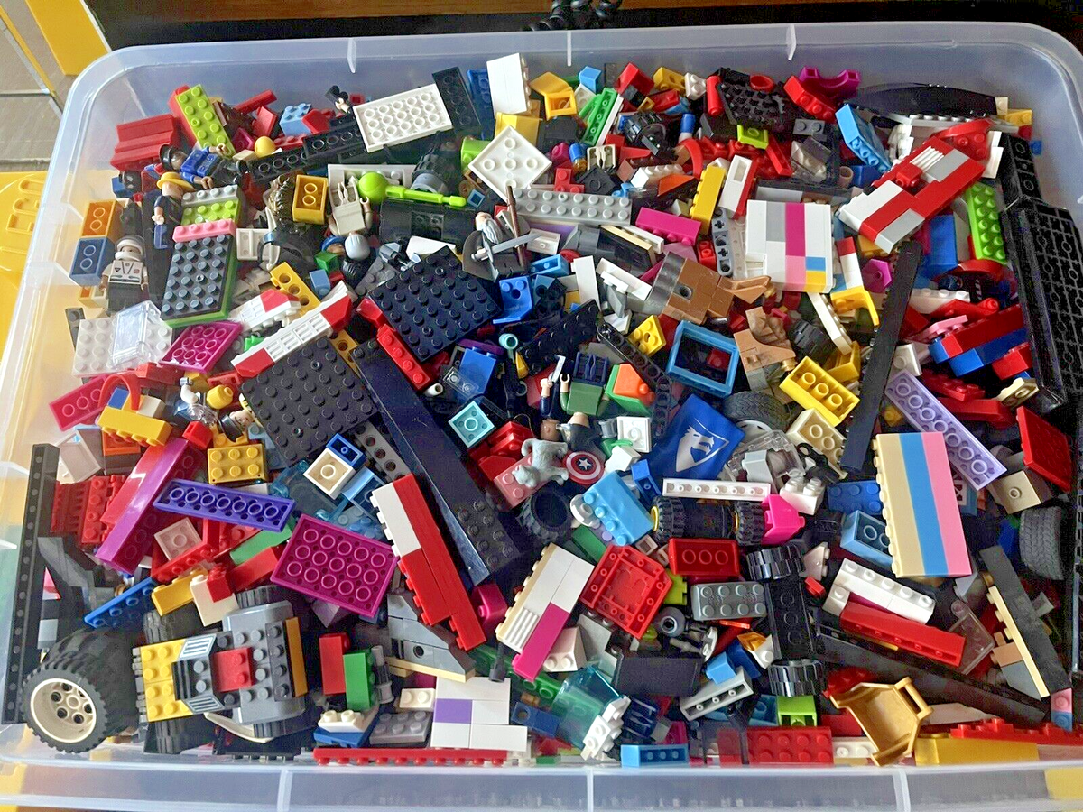 Over 13kg Of MIXED LEGO Bricks, Pieces ,Figures, Booklets,Storage box's