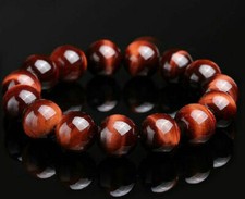 10MM Natural Red Tiger Eye Stone Gemstone Beads Men Jewelry Bracelet Bangle