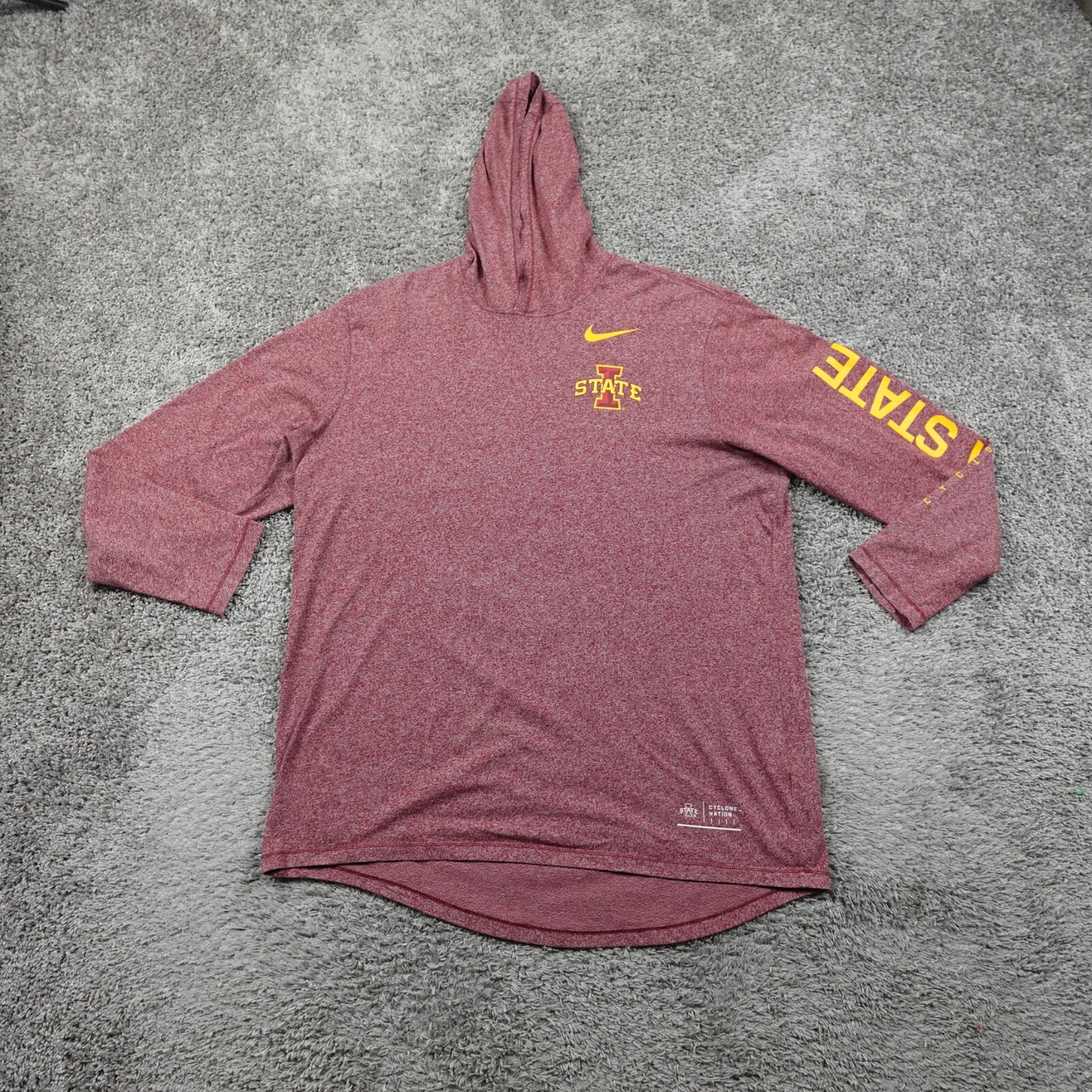 Iowa State Hoodie Mens XL Nike Dri Fit Team Issued Hoodie Pullover Sweatshirt